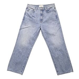 SLVRLAKE London Jeans Straight Leg Size 31 High Rise Denim Women Blue Distressed